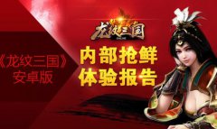 《龙纹三国》安卓版内部抢鲜体验报告